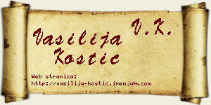 Vasilija Kostić vizit kartica